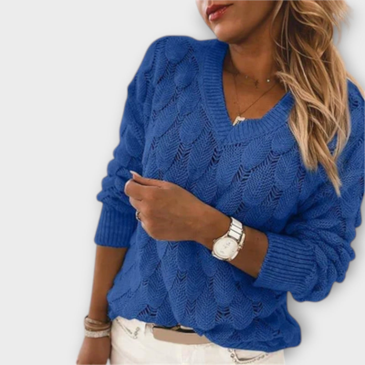 Mia | Stylish V-neck Pullover